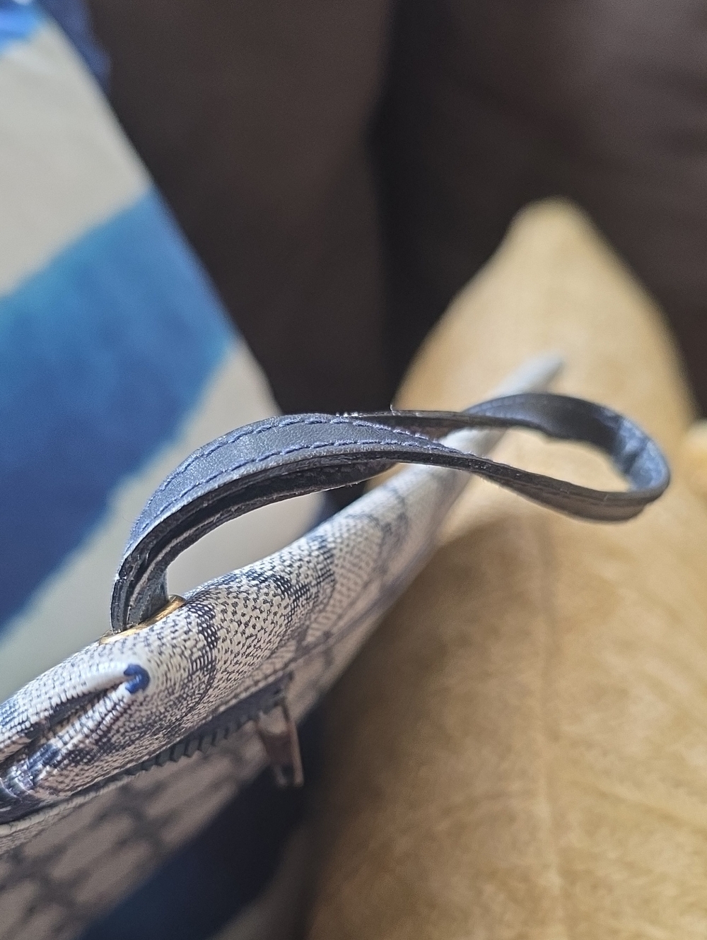 Gucci Supreme Sherry Line Beige and Black/blue Clutch Bag - Picture 11 of 15